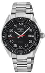 Gevril Mens Ascari Swiss Automatic Sellita SW200 Top ring in Black Forged Carbon, Stainless Steel Watch - Silver - One Size