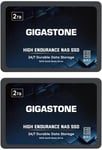 Enterprise SSD 2To NAS SSD Cache (Lot de 2) 24 h/24, 7 j/7 Endurance élevée TLC 3D NAND Serveurs Centre de Données Cloud de Stockage en réseau Raid 2,5 Pouces SATA Disque Dur ssd Interne