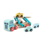 Owl & Fox Wooden Toy Car Transporter - Includes Lorry, Trailer, and 4 Cars, Inspires Imaginative Play and Storytelling, Supports Social Skills, Made from FSC Certified Wood, Suitable for Ages 3+