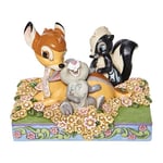 Enesco Jim Shore Disney Traditions Figurine Bambi et Ses Amis en Fleurs 10,2 cm