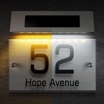 Solar Light 18LED House Number Plaques Door Number Sign Name Plate Custom Street