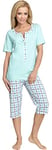 Be Mammy Grossesse Pyjama Allaitement Ensemble Haut et Bas Vêtements d'Intérieur Femme H2L2N2 (Menthe, S)