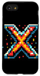 Coque pour iPhone SE (2020) / 7 / 8 Lettre initiale du nom de l'alphabet X dans le style pixel art