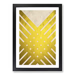 Big Box Art Golden Lattice Framed Wall Art Picture Print Ready to Hang, Black A2 (62 x 45 cm)