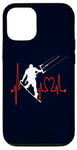 Coque pour iPhone 15 Kitesurf Heartbeat Kitesurf EKG Passion for the Wind