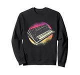 Retro Style Synthesizer Music Keyboard Sweatshirt