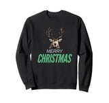 Antlers up for a season full of cheer. Merry Christmas Sweatshirt