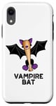 Coque pour iPhone XR Jeu de mots amusant en forme de chauve-souris vampire