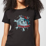 Marvel The Amazing Spider-Man Snowflake Web Women's Christmas T-Shirt - Black - XXL - Black