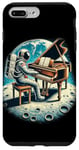 Coque pour iPhone 7 Plus/8 Plus Astronaute Jouant Grand Piano Musique Pianiste Spaceman