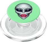 Alien with Full Beautiful Lips PopSockets PopGrip for MagSafe