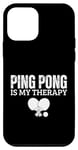 Coque pour iPhone 12 mini Joueur de ping-pong amusant est ma thérapie
