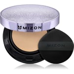 Mizon Vegan Collagen Cushion SPF38 PA++ Langtidsholdbar foundation pude Høj solbeskyttelse Skygge #21 Light Beige 2x15 g