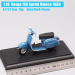 1:18 mittakaavassa Piaggio Vespa Scooter 98 PK 125 GTR P150X 300 MP5 Primavera GTS moottoripyörä moto pyörä painevalettu ajoneuvot lelut malli lapsille