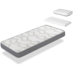 Pack Matelas 90X140 h14 cm nirvana + 1 oreiller junior 90x35 cm + 1 Protège matelas 90x140 cm