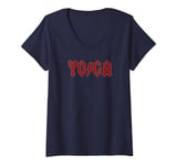 Womens Yoga YO/GA Classic Rock V-Neck T-Shirt