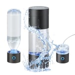 VEVOR Bouteille d’Eau Enrichie en Hydrogène 230 mL, Générateur d’Eau Hydrogénée Portable, Technologie SPE, Ioniseur d'Eau avec Tube d'Inhalation Nasale et Autonettoyant, Tasse de Santé en Verre