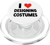 I Love Designing Costumes - Coeur Mignon Drôle Théâtre Plays PopSockets PopGrip pour MagSafe