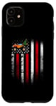 iPhone 11 Merry Christmas USA American Flag Patriotic Monster Truck Case