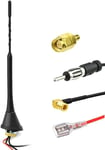 Antenne Dab Antenne Voiture Splitter Antenne Amplificateur SMB Connecteur DIN Toit Universel Antenne Dab 5M 16,4ft câble rallonge pour FM Radio Dab Radio Blaupunkt Pioneer Alpine JVC