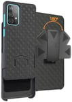 Black Case Kickstand Cover + Belt Clip Holster for Samsung Galaxy A52 5G Phone