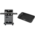 Weber Spirit E-310 Classic Barbecue Gaz, 3 Brûleurs, Noir (46410053) & Plancha en Céramique - Plaque de Cuisson pour Barbecue - Plancha Non-Adhérente