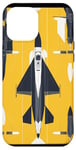 Coque pour iPhone 12 Pro Max Jaune Classique Rayé Vintage F4 Phantom II Jet Fighter Art