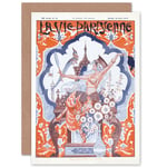 La Vie Parisienne Fall Baghdad WW1 British Magazine Cover Blank Greeting Card