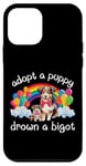 Coque pour iPhone 12 mini Adopt A Puppy Drown A Bigot Unhinged Political Déclaration