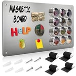 Raweao Magnetic Board for Wall 43.5x30cm, Metal Magnets Board for Fridge Magnets, Small A3 Magnet Wall Board Stainless Steel Thin for Kitchen Home Office Kids Bedroom