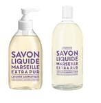 COMPAGNIE DE PROVENCE - Liquid Marseille Soap Aromatic Lavender 300 ml + COMPAGNIE DE PROVENCE - Liquid Marseille Soap Aromatic Lavender Refill 1000 ml