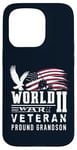 iPhone 15 Pro World War II 2 Veteran Proud Grandson Service Eagle Flag Case