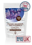 Calcium Magnesium Zinc & Vitamin D Tablets Complex Pack of 1000 Pills BULK