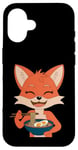 iPhone 16 Happy Fox with Ramen Kawaii Food Design Case