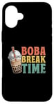 Coque pour iPhone 16 Plus Boba Break Time Thé au lait Bubble Tea Boba Pearl Lover