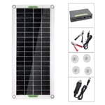 MTK 30w Bärbar Solpanel Solar Charge Controller För Camping Bil Båt Svart