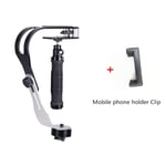 Stabilisateur de caméra numérique portable en aluminium,cardan DSLR 5DII,caméra de mouvement,pour Gopro Dji Sony Xiaomi Smartphone - Type Black with Clip