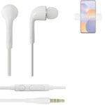 Earphones pour Huawei nova Y9a in ear headset stereo blanc