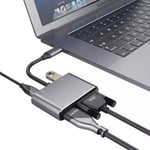 Adaptateur 4 en 1 HDMI 4K VGA Hub USB-C USB 3.0 PD,JL45