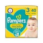 Pampers Premium Protection New Baby Nappies Size 3 - 40 Nappies