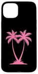 iPhone 15 Plus Pink Palm Tree Case