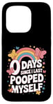 Coque pour iPhone 15 Pro 0 Days Since I Last Pooped Myself Cool Puns Déclarations