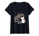 Womens Moomin Moomintroll Moomin's First Snow Autumn V-Neck T-Shirt