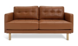 Habitat Newell Leather 2 Seater Sofa - Tan