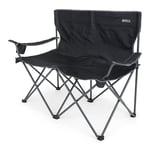 Regatta Isla Double Camping Chair With Storage Bag Black Seal Grey, Size: One Size - Sale