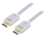 Cable HDMI 2.1 male des deux cotes 3m argent