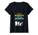 Womens Stary Nights Endless Height Astronomy Funny Stargazing V-Neck T-Shirt