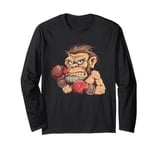 Funny boxing Athlete in ice age style for boxing gloves fans Long Sleeve T-Shirt