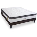 Bellecour - literie Ensemble tivoli 140x200 cm Matelas Mémoire de forme + Sommier Bois