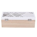 Vacchetti 5925080000 Boîte de rangement en bois blanc rectangulaire 3 compartiments moyens